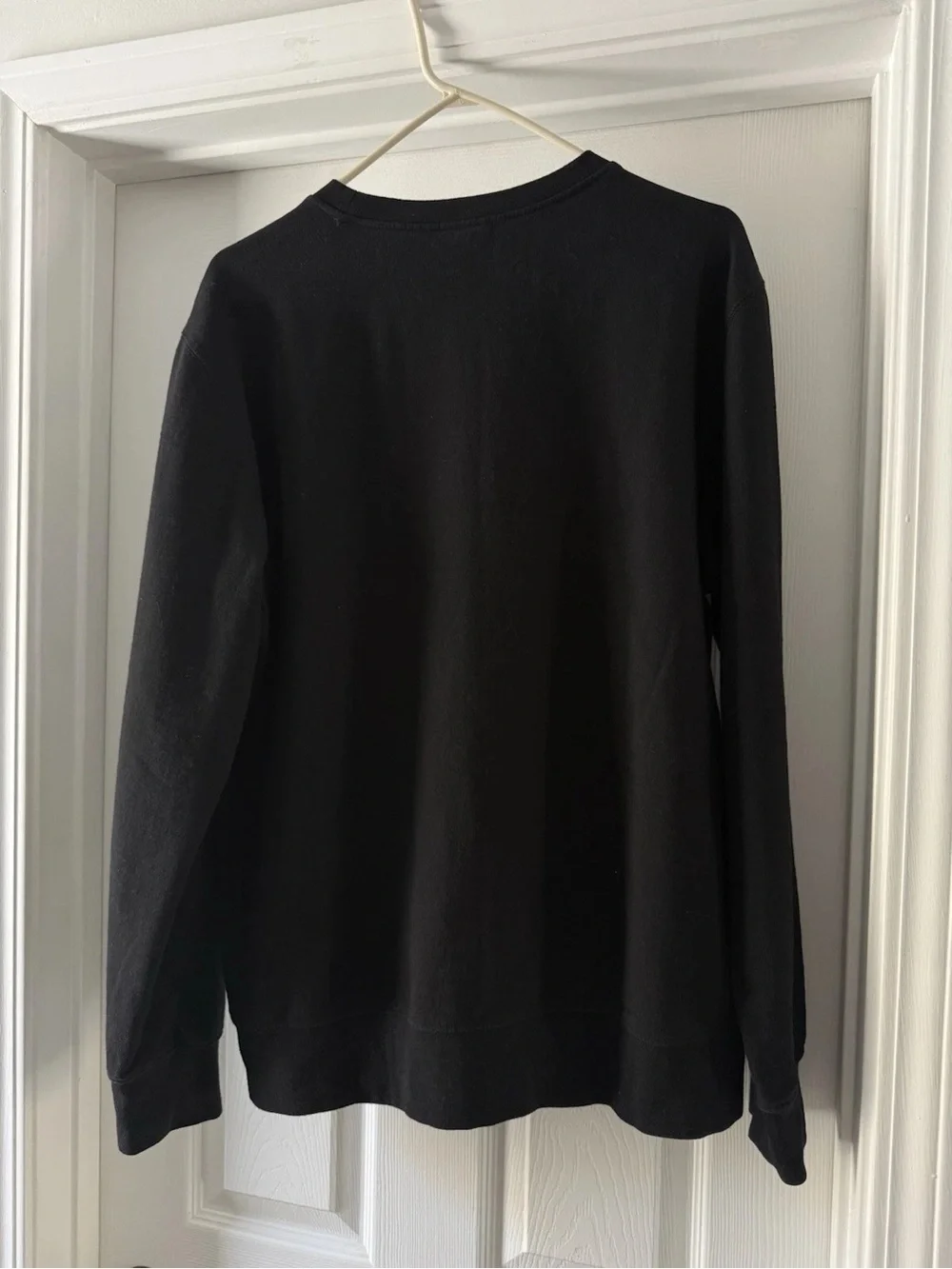 The North Face Black Crewneck Sweatshirt with Small Logo Patch